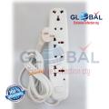 Click Safe Multi Plug 2 Pin multiplug Socket 5 Port 9 Feet Cable power extension cord.10A ,9 feet Cable . Click Multi plug Premium White Extension .. 