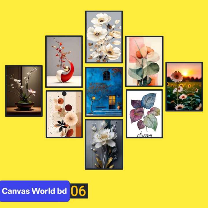 Premium PVC & HD Sticker Wallmate Set – 9pcs Combo