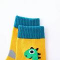 5 Pairs Of Casual Ultra Thin Cute Cartoon Dinosaur Socks For Boys And Girls Breathable Cotton For Spring And Summer. 
