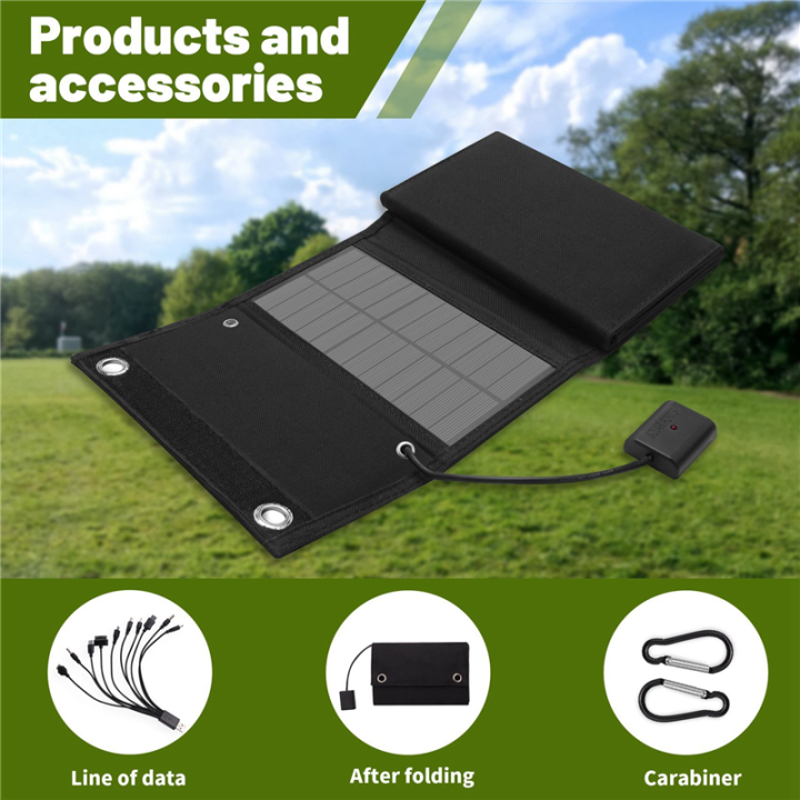 12W%20Foldable%20USB%20Solar%20Panel%20Cell%20Charger%20for%20Mobile%20Phone%20Hiking%20-%20Image%207
