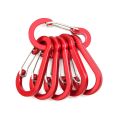 6pcs Carabiner Travel Hooks, Camping Equipment, Alloy Aluminum Survival Mountaineering Climbing Hook, Outdoor Carabiner for Keys.
