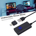 2 in 1 USB Type-C Mouse Jiggler with ON/OFF Switch Undetectable Mouse Mover Drive Free Mouse Wiggler Shaker Keeps Computer Awake. 