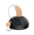 Behind the Ear Sound Amplifier, Hearing aid Amplifies Sound by 30 Times, Lightweight, Virtually Invisible, Comfortable, Adjustable Volume, Fast Charging, Beige, 1ct.