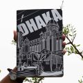 Dhaka (Line) Black Silver Cover Notebook (SN202309382). 