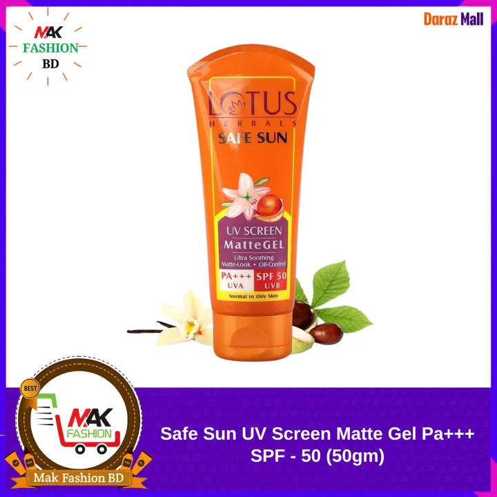 Lotus%20Herbals%20Safe%20Sun%20UV%20Screen%20Matte%20Gel%20Pa+++%20SPF%2050%2050gm%20-%20Image%203