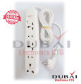 Click (RFL) Safe Multi Plug 2 PIN Multiplaug Socket 5 Port 9 Ft 2 Pin Plug Power Extension Cord. 