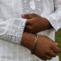 Premium White Aarong Quota Cotton Panjabi for Men – Eid Special | Summer Semi-Long Stylish Punjabi 2025 | Off White Dhuti Panjabi for Man.
