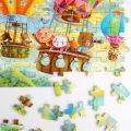Halloween New Children 60 Pieces Wooden Puzzle Kids Cartoon Animal Vehicle Wood Toy Jigsaw Baby Early Educational for Birthday Gift ToysDolls Accessories.