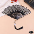Folding Fan Japanese Sweet Fairy Girl Dark Gothic Court Dance Hand Fan Art Craft Gift Wedding Party Decoration. 