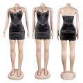 Mesh Rhinestone Short Prom Corset Dresses V Neck See Through Night Club Outfits Party Evening Bodycon Diamond Mini Dress. 