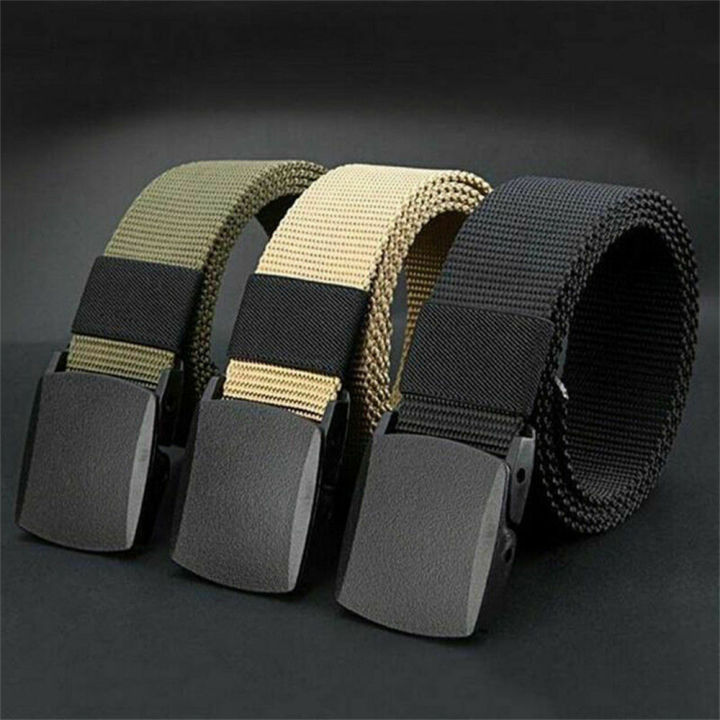 Canvas Belt Waist Belts Black Buckle Belt Unisex Waistband Webbing Belt