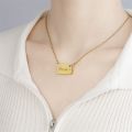 Personalized Locket Necklace Custom Envelope Necklace Pull Out Photo Locket Pendant Exquisite Custom Picture Pendant For Women.