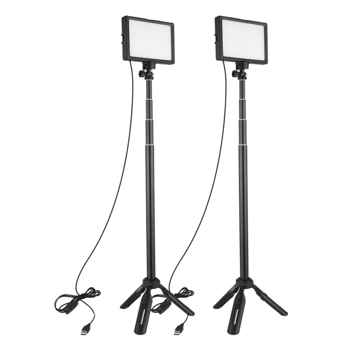 Andoer%202pcs%20USB%20LED%20Video%20Light%20Kit%20Photography%20Lighting%203200K-5600K%20120pcs%20Beads%2014-level%20Dimmable%20-%20black%20-%20Image%204
