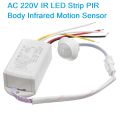 IR LED STRIP AC 220V 3-4 Meter PIR Body Infrared Motion Sensor Switches Automatic Light Human Body PIR Infrared Motion Movement Detector Intelligent Lamps Controller Switch.