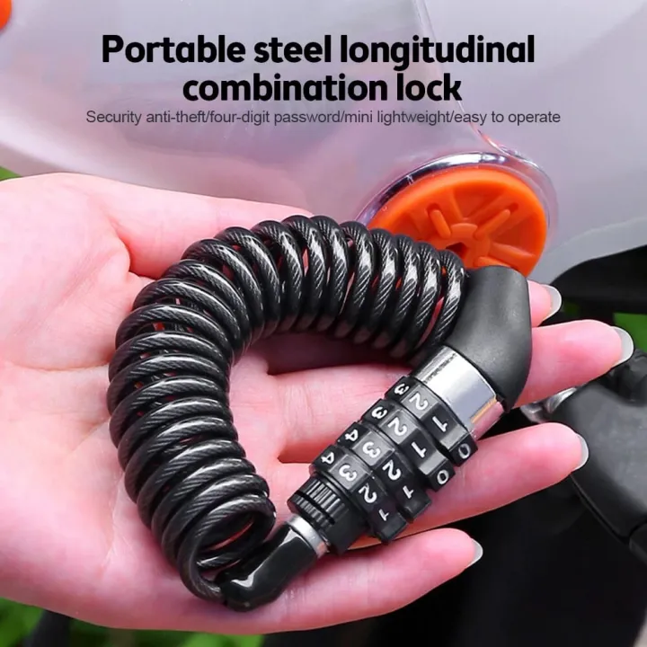 Motorcycle%20Helmet%20Lock%20Cable%20Black%20Tough%20Combination%204%20Digit%20Password%20Anti-theft%20-%20Image%202