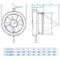 Panasonic FV-20WU4 8-inch Glass Mount Ventilating Exhaust Fan.