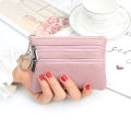 Fashion Women Mini Wallet Ladies Double PU Leather Coin Purse Card Holder Multifunctional Small Coin Credit Card Key Ring Wallet. 