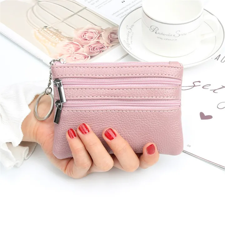 Fashion%20Women%20Mini%20Wallet%20Ladies%20Double%20PU%20Leather%20Coin%20Purse%20Card%20Holder%20Multifunctional%20Small%20Coin%20Credit%20Card%20Key%20Ring%20Wallet%20-%20Image%202