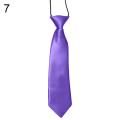 School Boys Kids Children Baby Wedding Solid Colour Elastic Tie Necktie. 