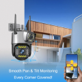 V380 Dual-Lens WIFI IP Camera Outdoor Waterproof 4MP Auto Tracking Color Night Vision Two Way Audio CCTV Camera. 