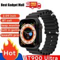 T900 pro Ultra Men Smart Watch 2.09" HD Screen Bluetooth Calling Pedometer Heart Rate Blood Pressure Sleep Sports Watch for iPhone & Andriod Phone.