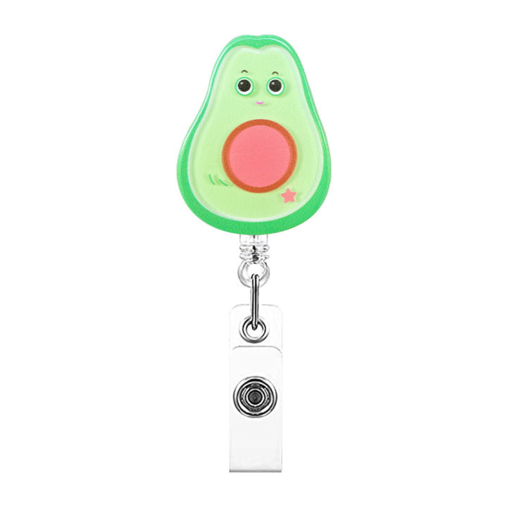 ABS Badge reel clip Unique ID Card Holder Retractable Nurse ID card holder Fruit Cute Fruit cartoon design for Nurse badge holder for hospitals ID card holder for doctors Students' badge reel clip