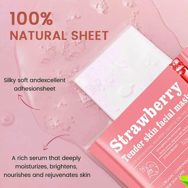 SADOER%20Strawberry%20Nourishing%20Tender%20Skin%20Facial%20Sheet%20Mask%20-%20Image%202