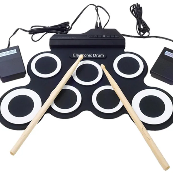 Portable%20Electronic%20Drum%20Digital%20USB%207%20Pads%20Roll%20up%20Drum%20Set%20Silicone%20Electric%20Drum%20Pad%20Kit%20with%20DrumSticks%20Foot%20Pedal%20-%20Image%209