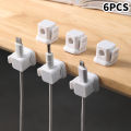 6 PCS Desk Cable Organizers Holder Clips For Power USB PD Cable Mouse Keyboard PC Laptop Desktop Cable Living Room Home Decor jingu. 