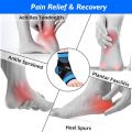 Ankle Brace, Ankle Support with Adjustable Strap for Weak Ankles, Sleeve Socks for Ligament Damage, Sprained Ankle, Plantar Fasciitis, Achilles Tendonitis, One Size for Men & Women.