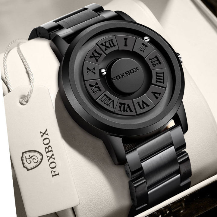 Magnetic Ball Men's Personalized Creative Watch Trendy Black Technology Cool Concept Borderless Design Watch Wholesale