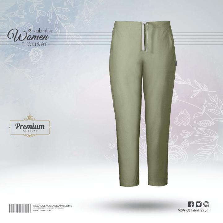Fabrilife women's Premium Trouser - Light Green