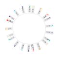 2 Piece Piano Note Sticker Button Strip Silicone Color Universal White (PVC Box) 61 Keys.