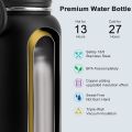 32 oz 1L Insulated Water Bottle with Straw Lid and Spout Lid,Stainless Steel Sports Water Bottle,Double Wall Vacuum ThermosBasketball.