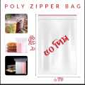6"X8" Inch Pack of 100 Pcs Clear Zipper Poly Bag / Zip Lock Bag.. 