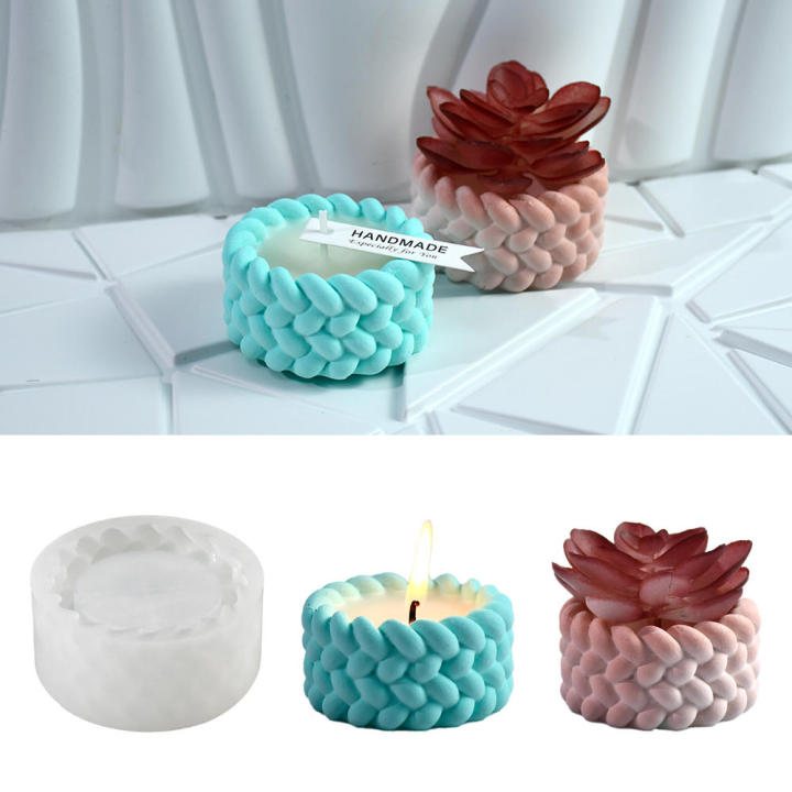 Eco-Friendly Candle Holder Decorative Silicone Flexible Silicone Mold Reusable Drip Mold for Home Decor Crafting Aromatherapy