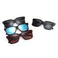 CONCHEN Big Black square sunglasses men PC sun glasses UV400 men's sunglasses good factory shade sunglasses 2024.
