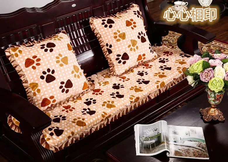 Winter Thick Non-Slip Sofa Cushion Solid Wood Sofa Cushion