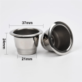 2X Reusable Coffee Pods Refillable Coffee Capsules Reusable Pods with Lids Fit for Coffee Machine.