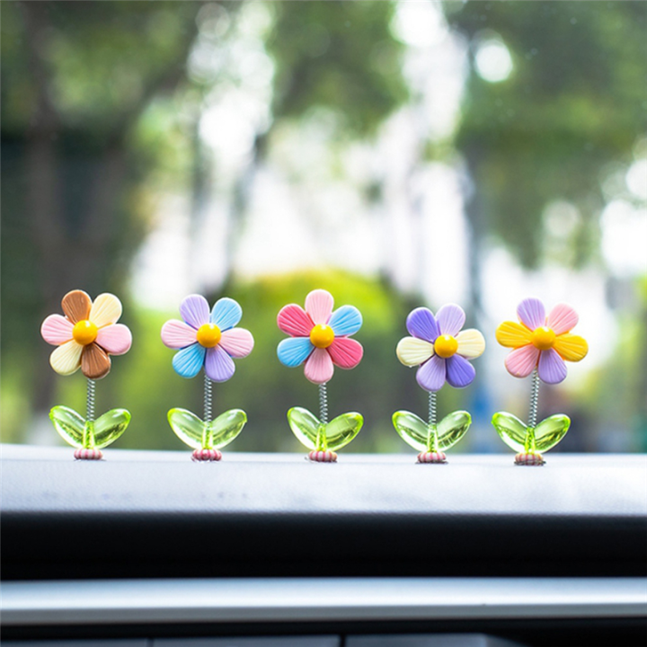5Pcs%20Car%20Dashboard%20Rainbow%20Flower%20Ornaments%20Head%20Shaking%20-%20Image%205