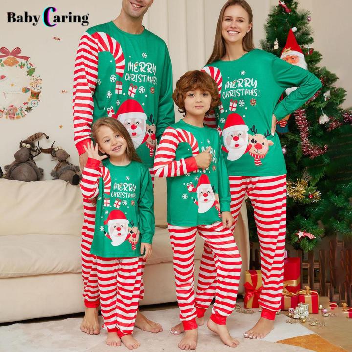 Christmas Pajamas Cozy Cartoon Christmas Pajama Set for the Whole
