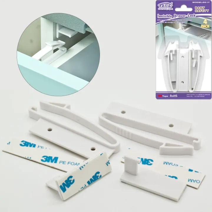 4pcs%20Baby%20Safey%20Invisible%20Drawer%20Latch%20ABS%20Plastic%20Lock%20Cabinet%20Baby%20Children%20Protection%20Latches%20Kids%20Infant%20Lock%20Cupboard%20Lock%20-%20Image%203