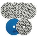 Durable 6 Pcs 4 Inch /100 Mm Grit 50 Diamond Dry Polishing Pad Granite Marble Flexible Resin Sanding Disc Ceramic Stone Polisher Disc.