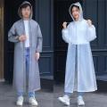 Adult Long Raincoats EVA Waterproof Rain Coat for Men Women Travel Hooded Rain Poncho For Fishing Camping Children's Raincoat.