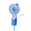 GC Handheld Mini Fan, USB Rechargeable Small Pocket Fan With Hanging Rope, Phone Holder Base, Portable Fan For Travel, Summer, Concerts, Lash.