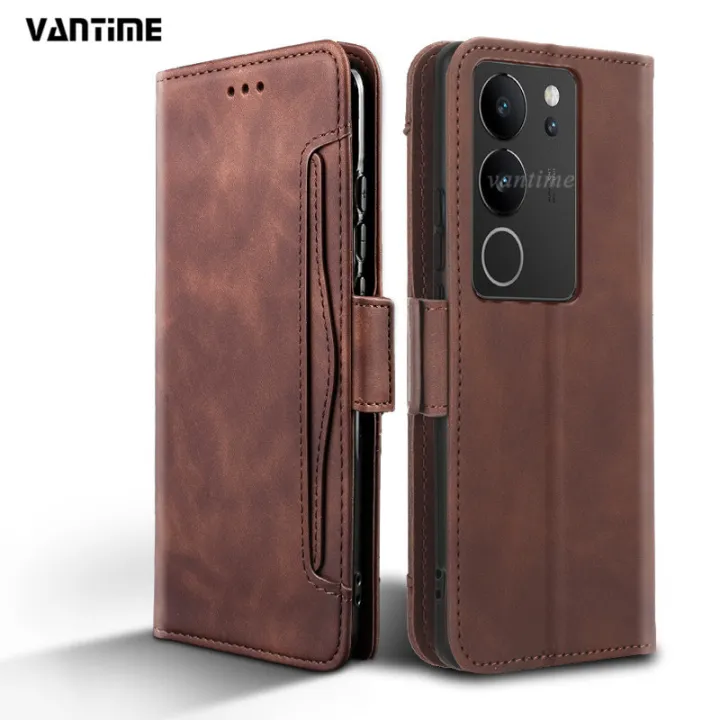 HAOYE Leather Folio Cover per VIVO V29 5G, Premium Pelle PU Portafoglio