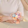Mini Handwoven Flower Bouquet for Gift to Friends Women Birthday Home Decor. 