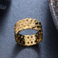 Ethiopian gold color wedding ring Women Dubai Gold Color Ring Arab Nigeria Rings Wedding Designer Flower Jewelry. 