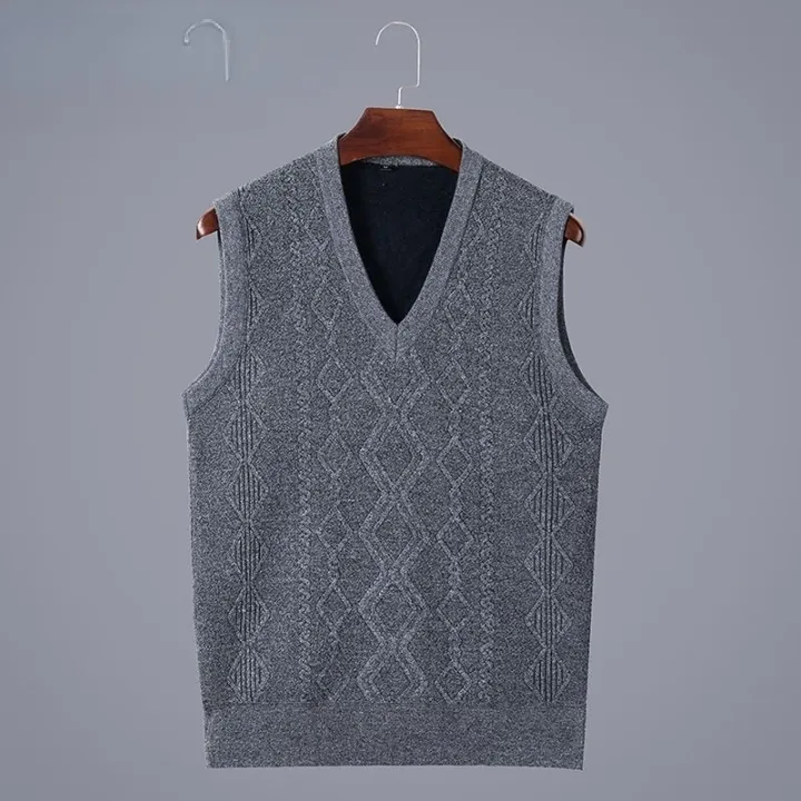 Men's%20Sweater%20Vest%20Winter%20Fashion%20V-Neck%20Short%20Slim%20Fit%20Sweater%20Solid%20Color%20Sleeveless%20Sweater%20Waistcoat%20Male's%20Clothes%20C73%20-%20Image%204