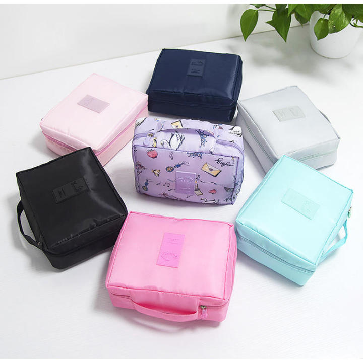 Cosmetic bag high value square bag portable hand-held toiletry bag